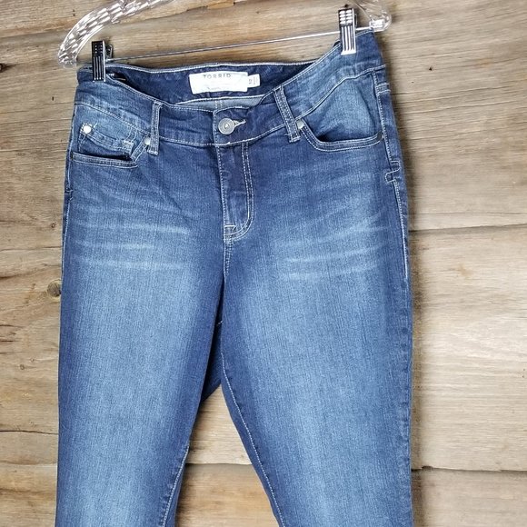 Denim Skinny Crop Vintage Stretch Jean Size 12 - Picture 1 of 6
